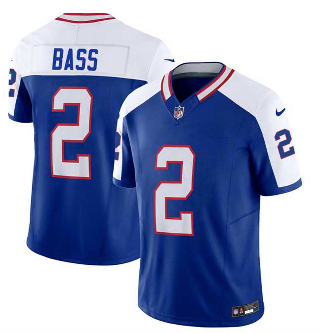 Men & Women & Youth Buffalo Bills #2 Tyler Bass Blue White 2023 F.U.S.E. Throwback Vapor Untouchable Limited Football Stitched Jersey->buffalo bills->NFL Jersey